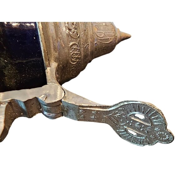 Gerz German Beer Stein With Pewter Lid Made In Germany Handpainted Relief Vtg - Picture 9 of 9